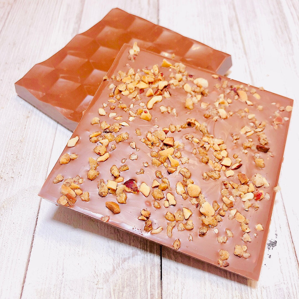 Tablette de chocolat au lait et pralin