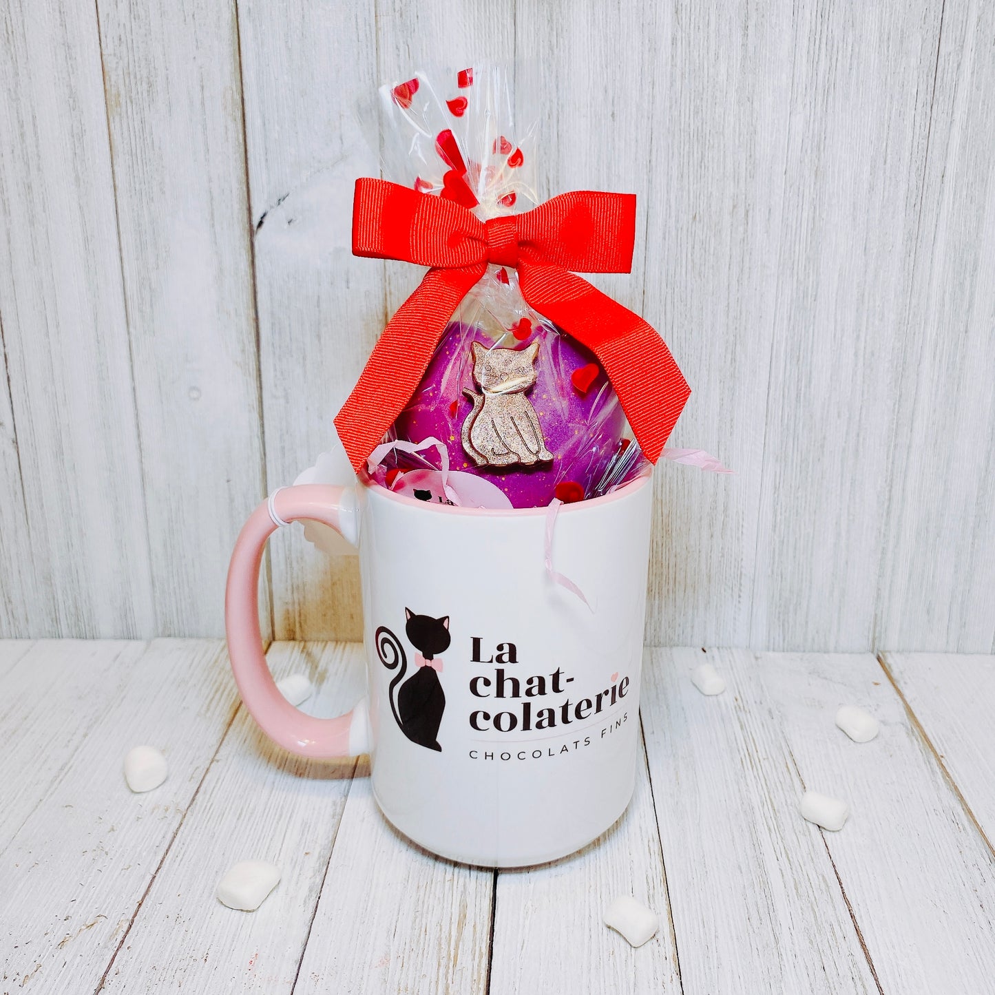 Ensemble cadeau tasse & bombe de chcolat chaud